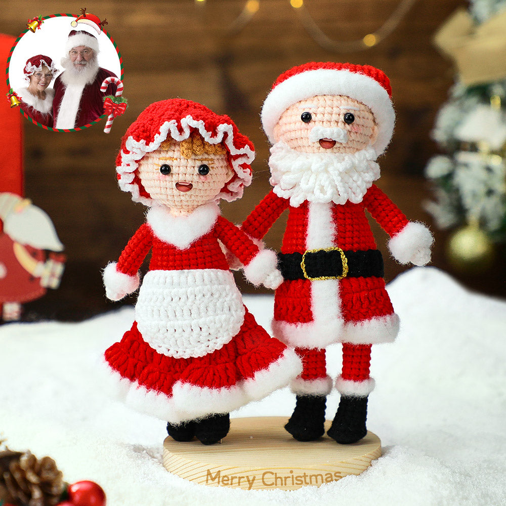 Muñecas de crochet personalizadas de cuerpo completo, regalos de Navidad personalizados, mini muñecas hechas a mano con aspecto similar.
