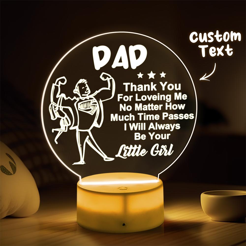 Regalos para papá de hija e hijo: luz de noche para el cumpleaños de papá, regalos para papá para el Día del Padre