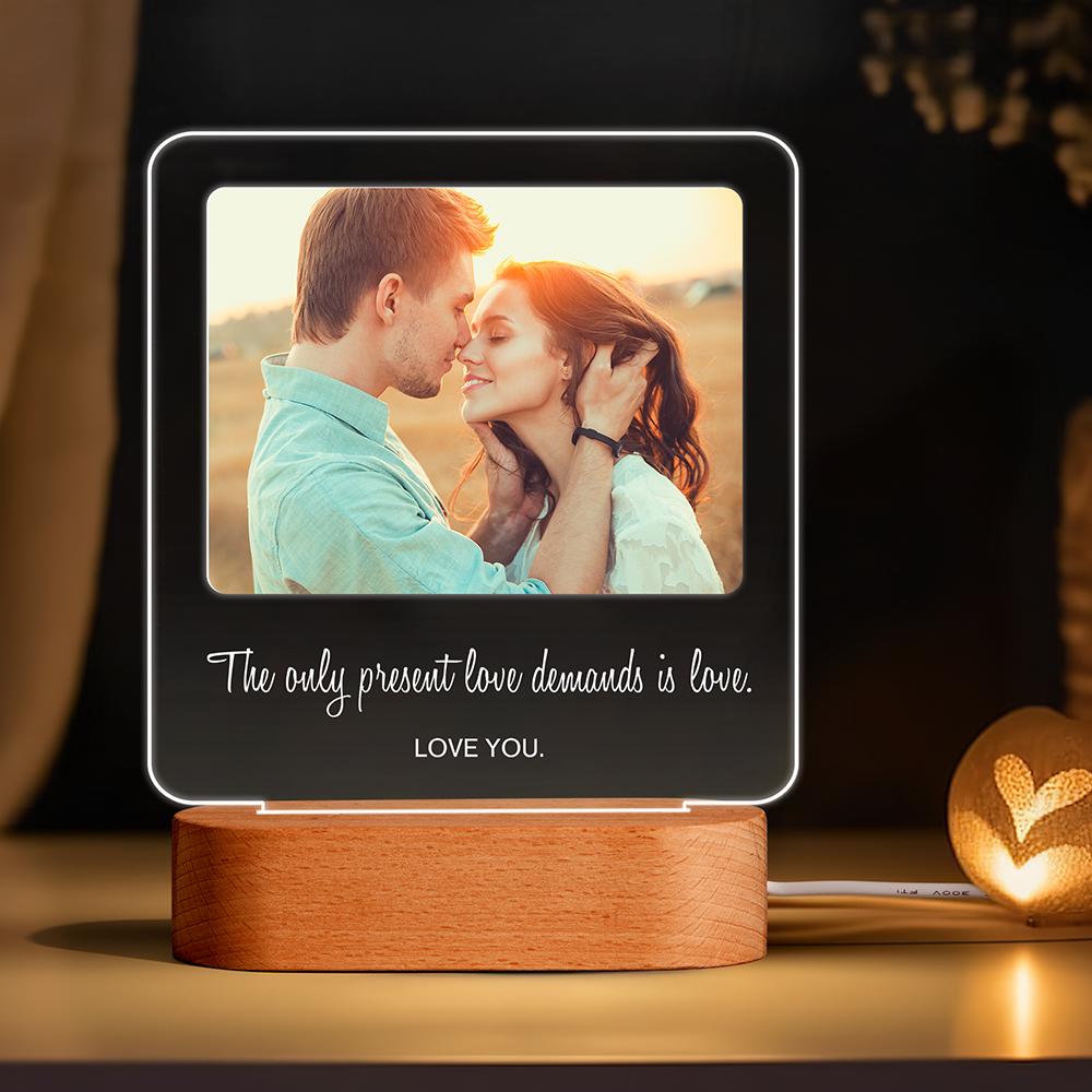 Regalos para el Día del Padre: Collage de luz nocturna con foto personalizada, luz LED, regalo para él