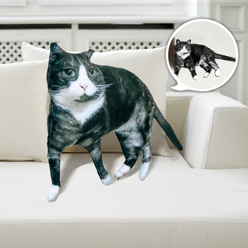 Almohada estrafalaria con diseño de gato o perro, personalizada, con foto, regalo conmemorativo para amantes de las mascotas.