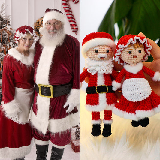 Muñecas de crochet personalizadas de cuerpo completo, regalos de Navidad personalizados, mini muñecas hechas a mano con aspecto similar.
