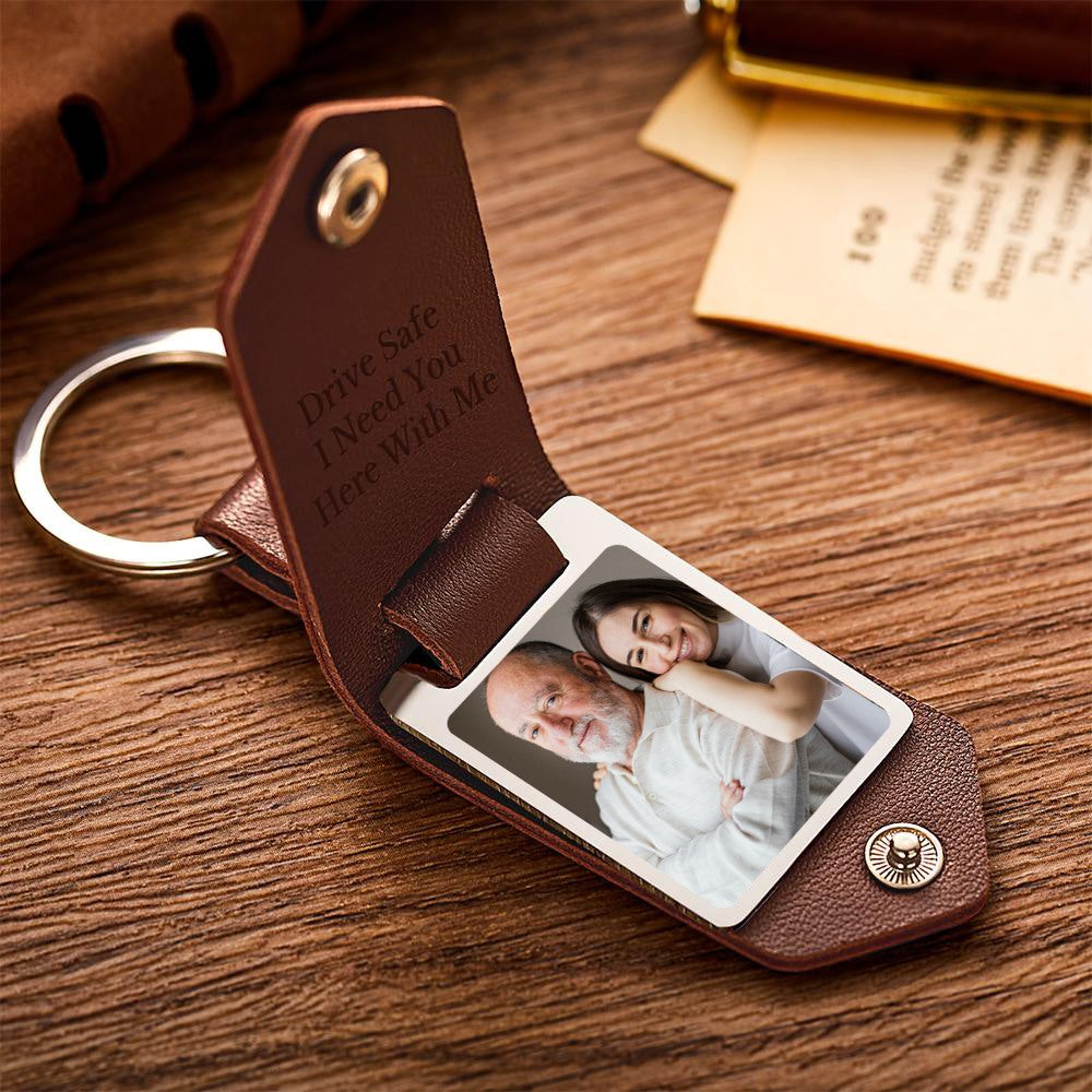 Llavero del Día del Padre con Fecha Personalizada y Calendario Fotográfico, Regalos para Papá