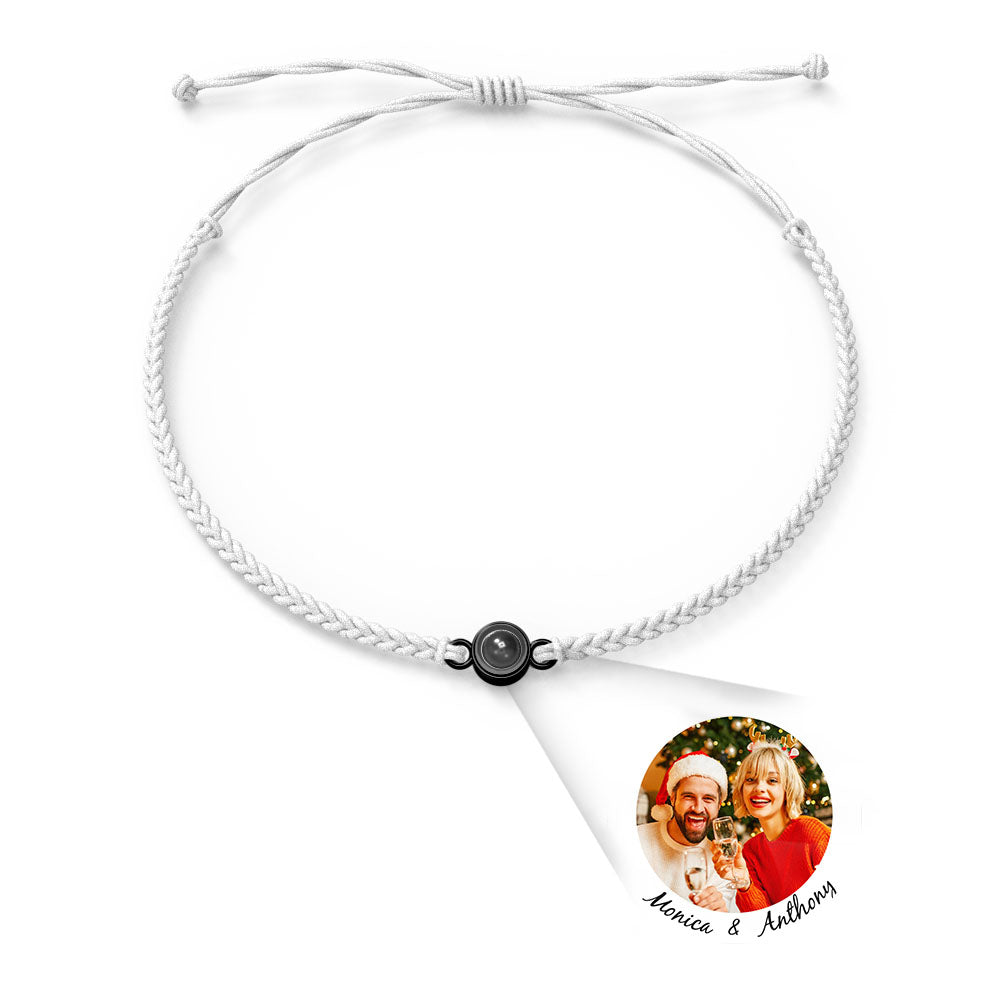 Pulsera con dije de proyección de fotos personalizada, varios colores, estilos, te amo en 100 idiomas, joyería fotográfica minimalista, regalo de cumpleaños
