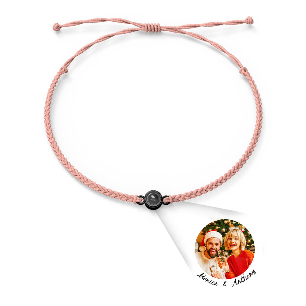 Pulsera con dije de proyección de fotos personalizada, varios colores, estilos, te amo en 100 idiomas, joyería fotográfica minimalista, regalo de cumpleaños