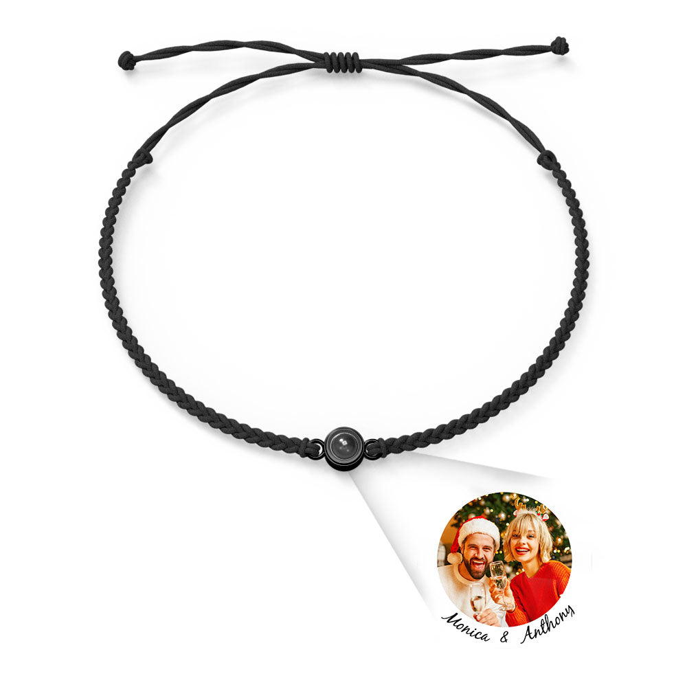 Pulsera con dije de proyección de fotos personalizada, varios colores, estilos, te amo en 100 idiomas, joyería fotográfica minimalista, regalo de cumpleaños