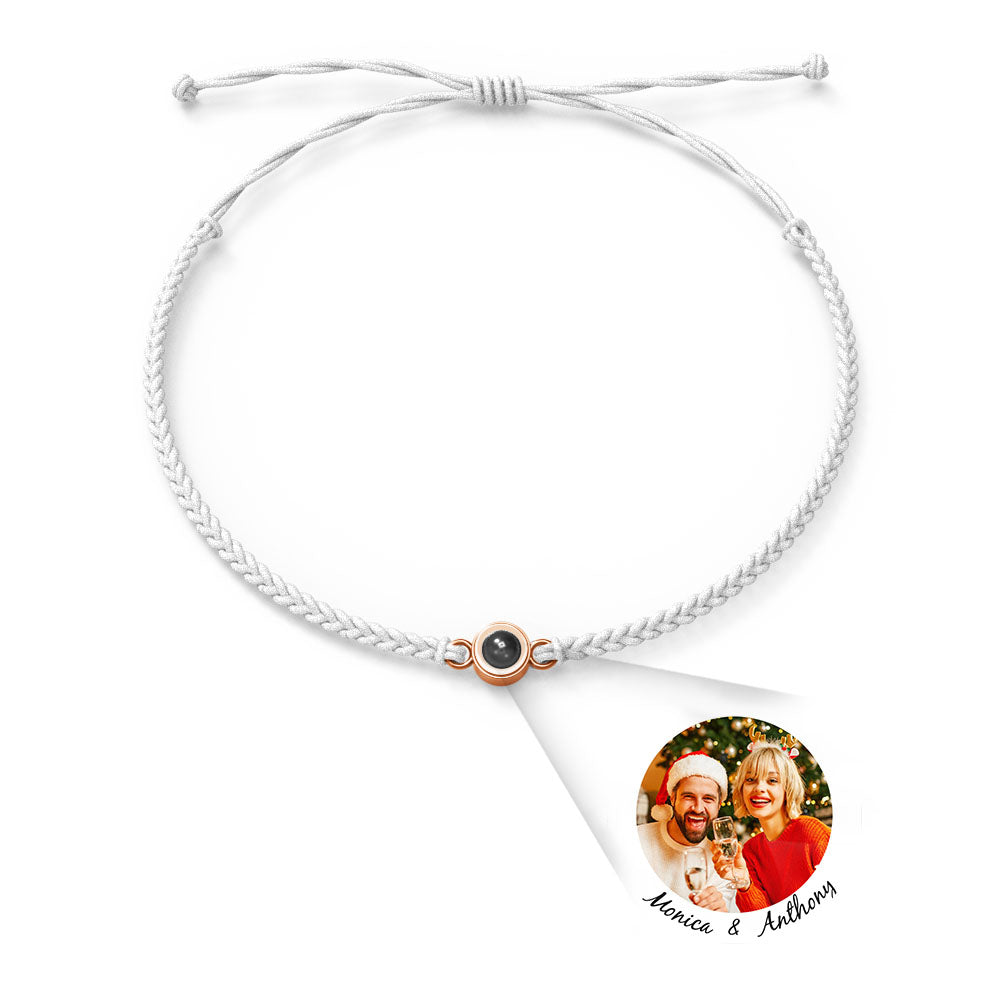 Pulsera con dije de proyección de fotos personalizada, varios colores, estilos, te amo en 100 idiomas, joyería fotográfica minimalista, regalo de cumpleaños
