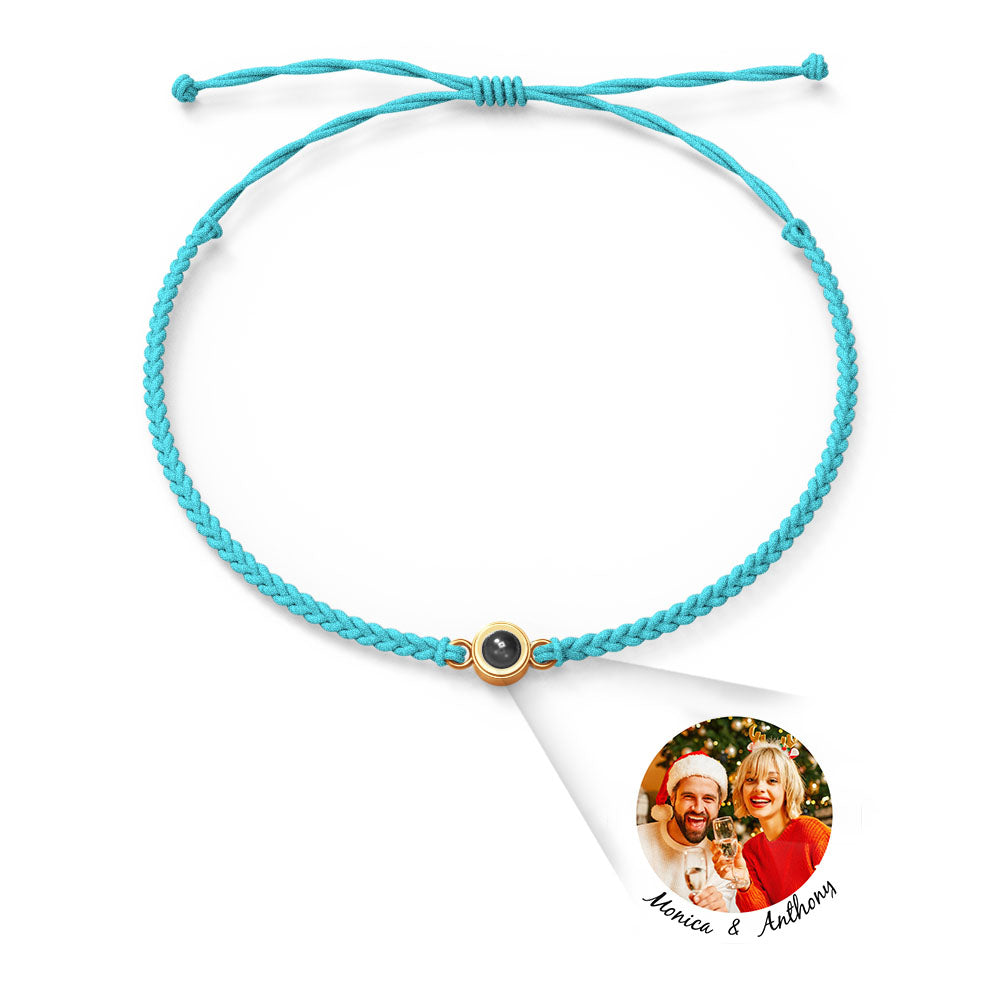 Pulsera con dije de proyección de fotos personalizada, varios colores, estilos, te amo en 100 idiomas, joyería fotográfica minimalista, regalo de cumpleaños
