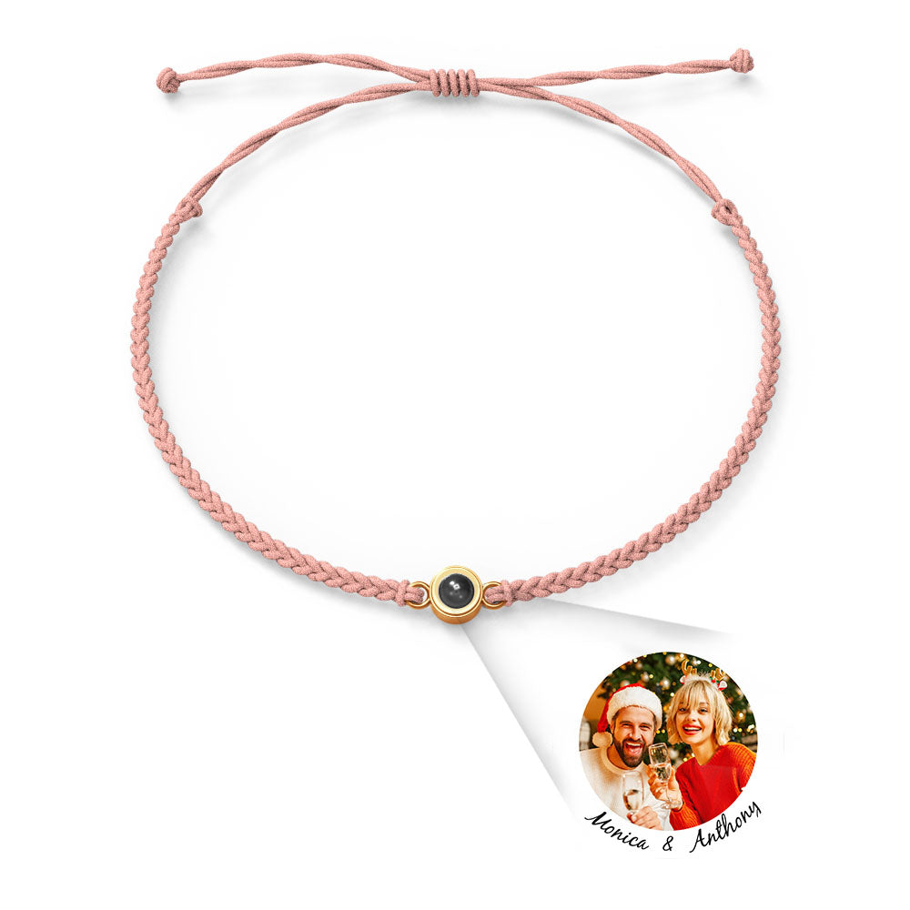 Pulsera con dije de proyección de fotos personalizada, varios colores, estilos, te amo en 100 idiomas, joyería fotográfica minimalista, regalo de cumpleaños