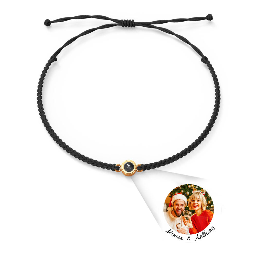 Pulsera con dije de proyección de fotos personalizada, varios colores, estilos, te amo en 100 idiomas, joyería fotográfica minimalista, regalo de cumpleaños