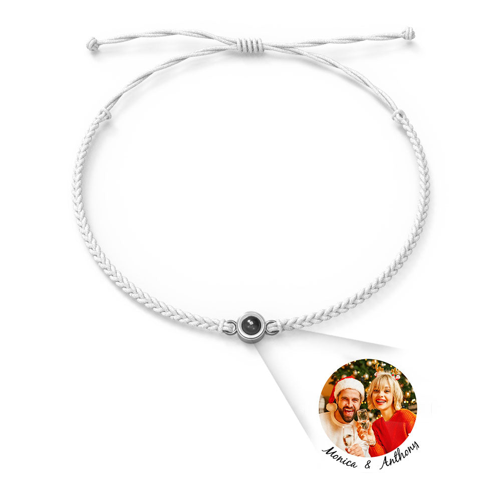 Pulsera con dije de proyección de fotos personalizada, varios colores, estilos, te amo en 100 idiomas, joyería fotográfica minimalista, regalo de cumpleaños
