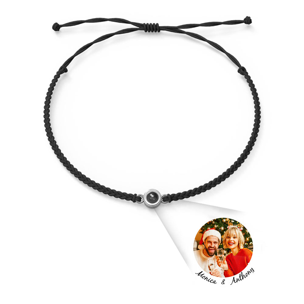 Pulsera con dije de proyección de fotos personalizada, varios colores, estilos, te amo en 100 idiomas, joyería fotográfica minimalista, regalo de cumpleaños