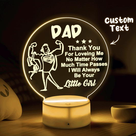 Regalos para papá de hija e hijo: luz de noche para el cumpleaños de papá, regalos para papá para el Día del Padre