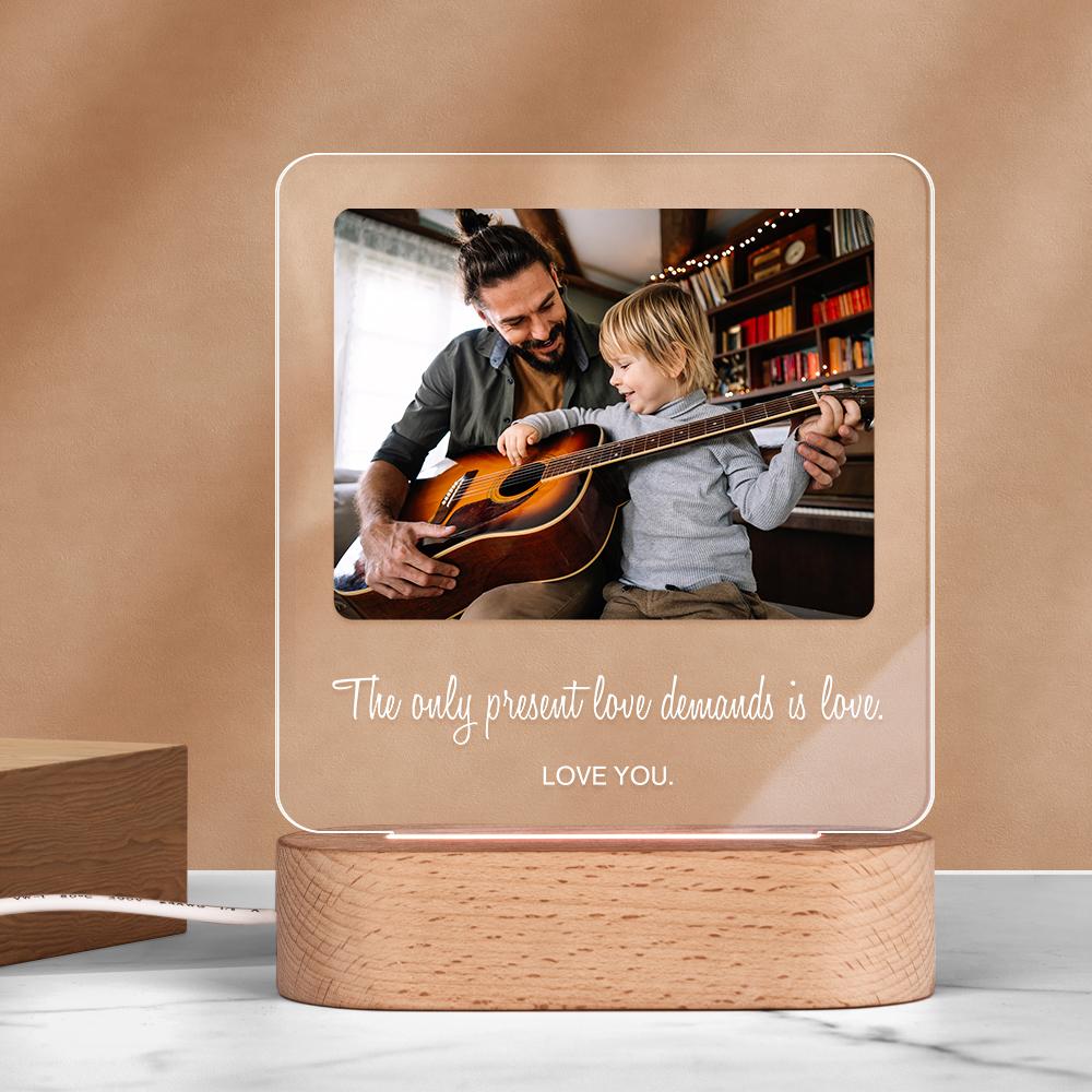 Regalos para el Día del Padre: Collage de luz nocturna con foto personalizada, luz LED, regalo para él