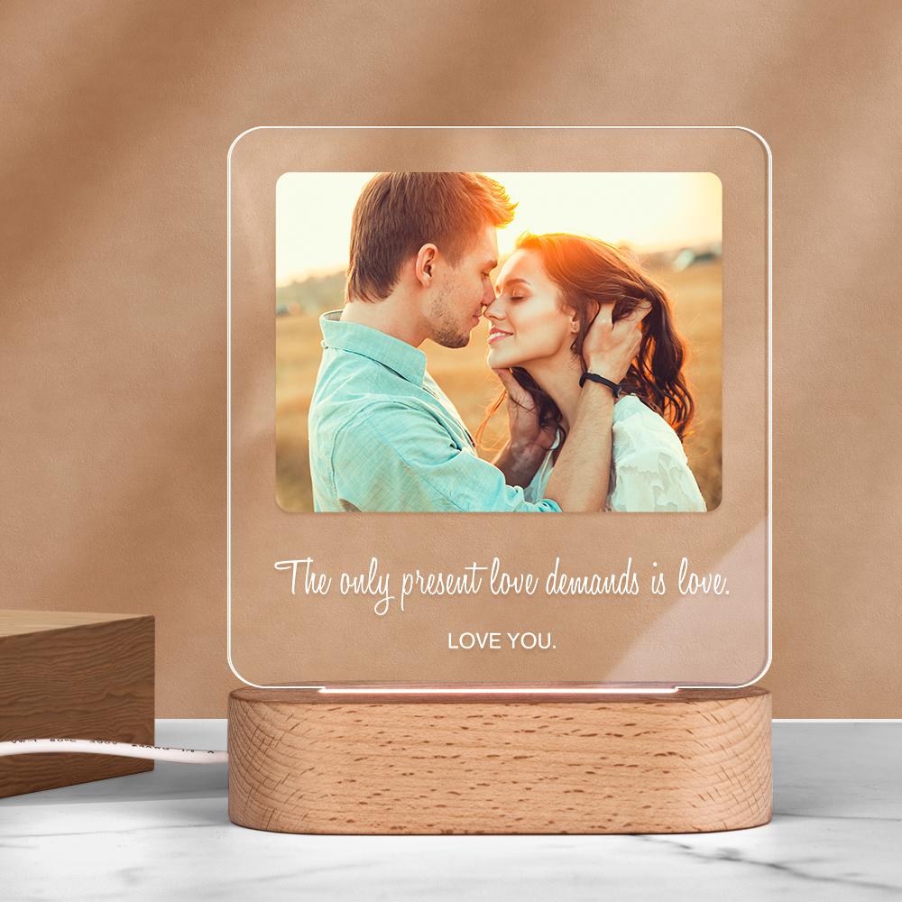 Regalos para el Día del Padre: Collage de luz nocturna con foto personalizada, luz LED, regalo para él